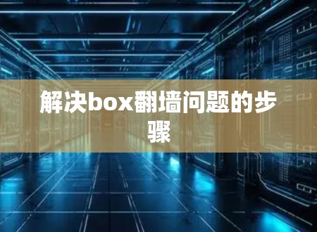 解决box翻墙问题的步骤