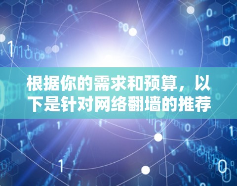 根据你的需求和预算，以下是针对网络翻墙的推荐工具列表