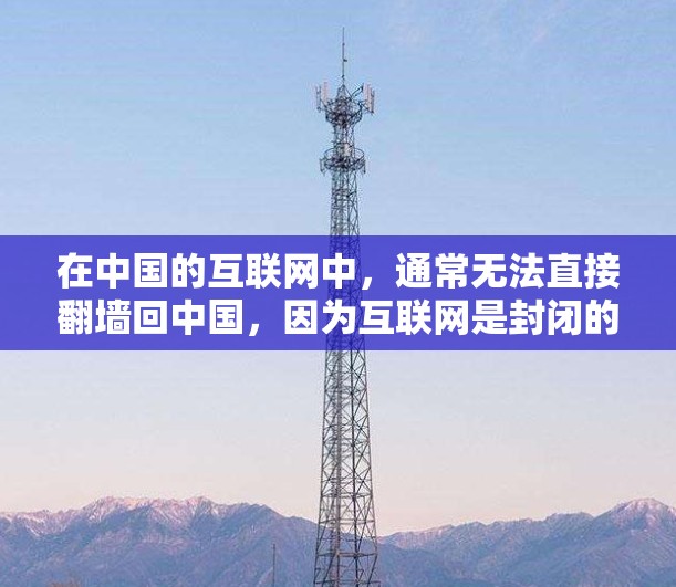 在中国的互联网中，通常无法直接翻墙回中国，因为互联网是封闭的，仅限于另一端的网络访问。然而，如果你指的是在同一个国家的互联网上运行软件，那么你可以使用以下几种方式来运行本地软件