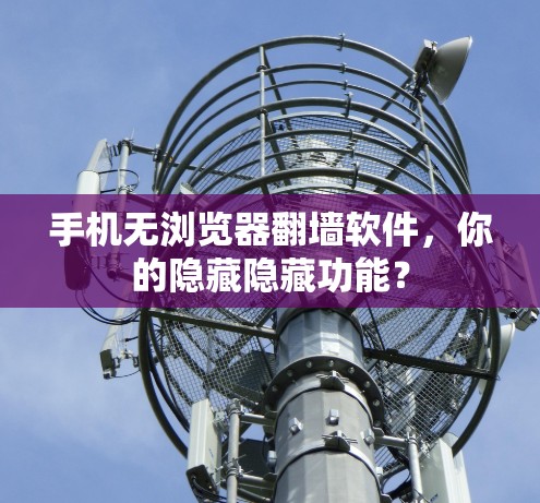 手机无浏览器翻墙软件，你的隐藏隐藏功能？