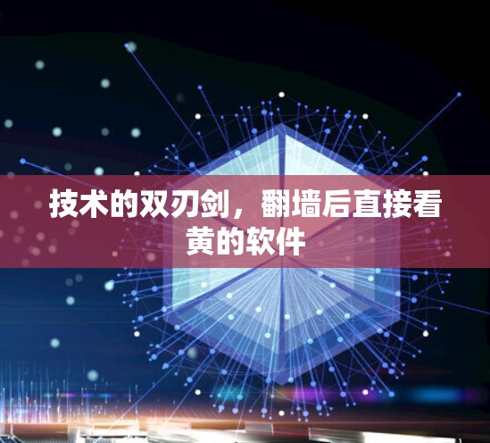 技术的双刃剑，翻墙后直接看黄的软件