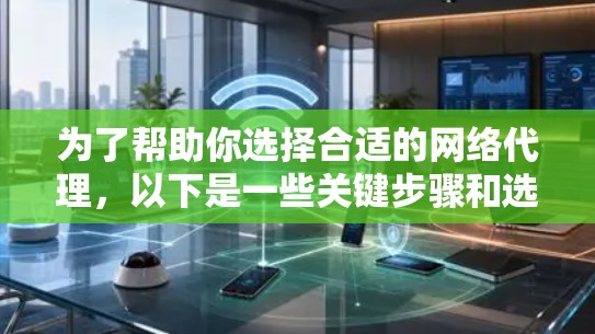 为了帮助你选择合适的网络代理，以下是一些关键步骤和选择建议